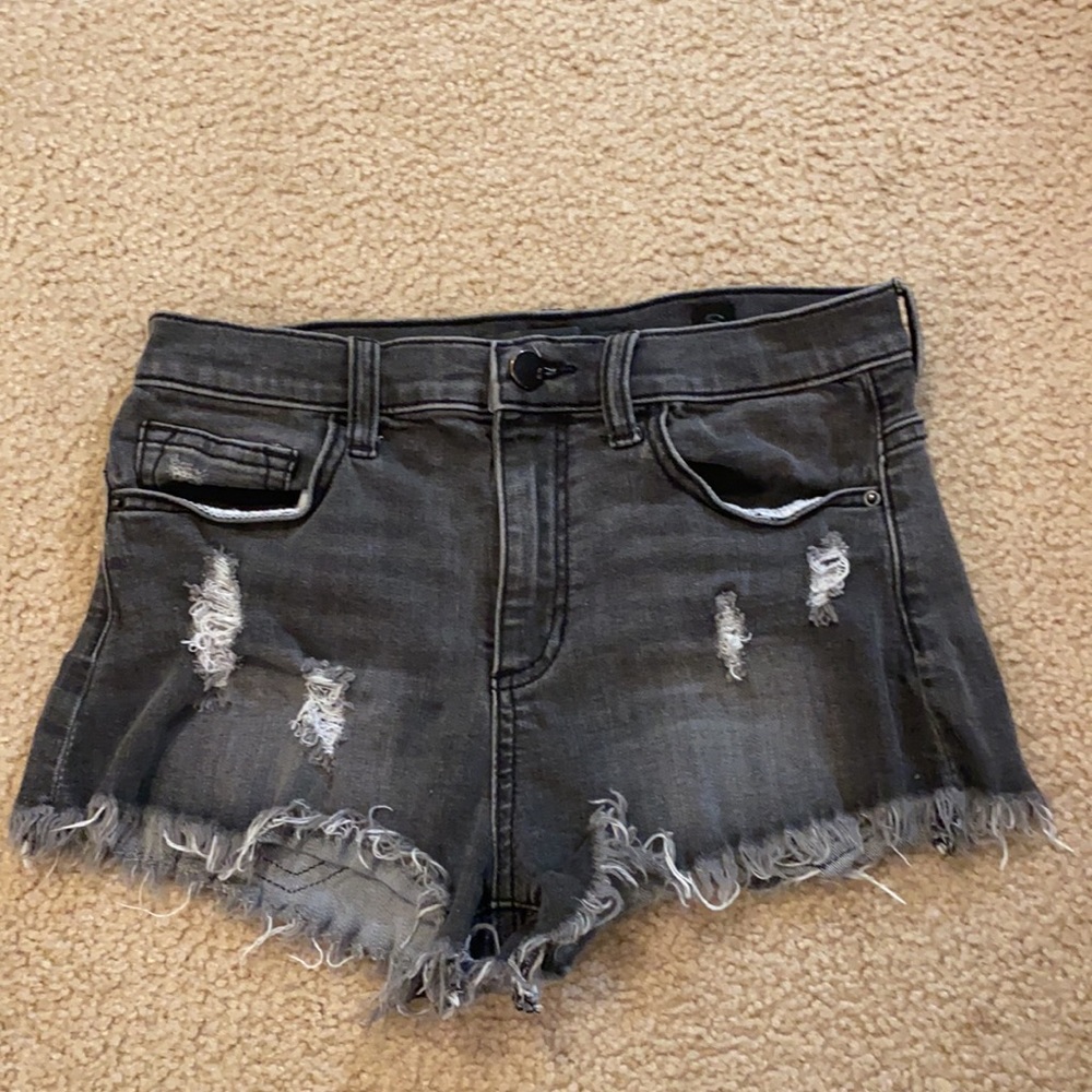 High Rise Black Shorts